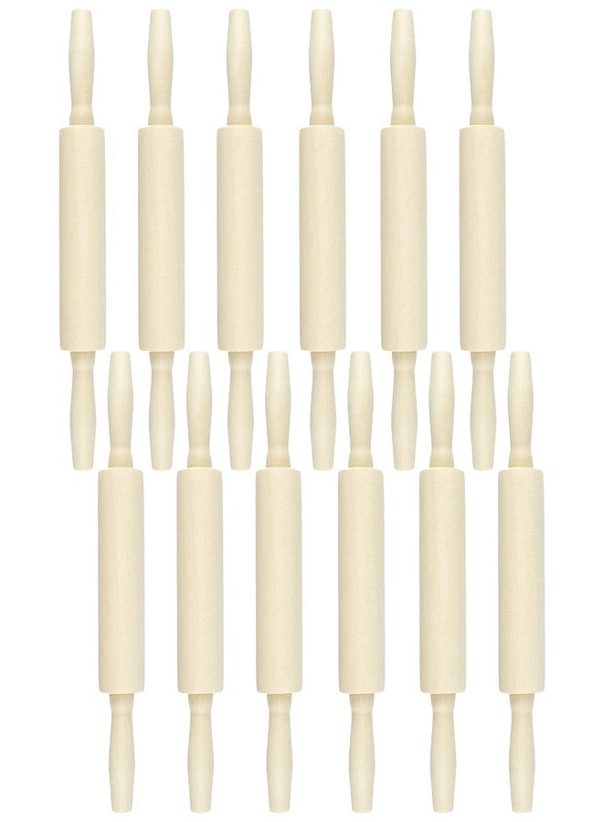 Miokun 12 Pack Wood Small Rolling Pin for Kids, 7.9 Inch Kids Rolling Pin for Home Kitchen (7.9 Inch) - Image 1
